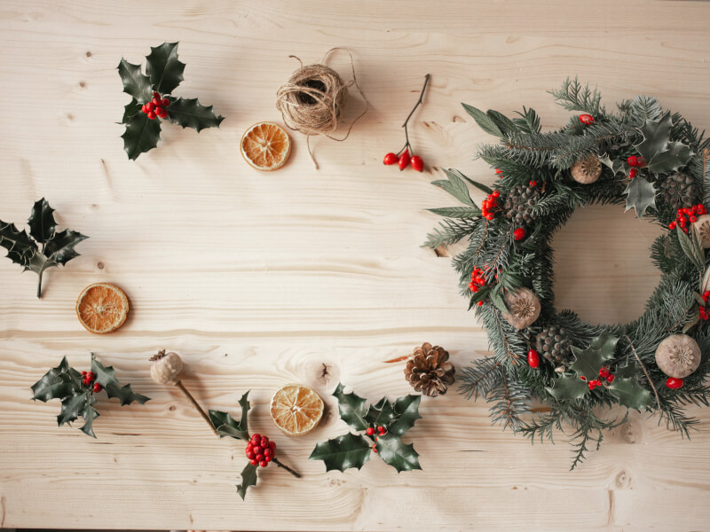 Learn to Make a Beautiful DIY Christmas Wreath with These Online Art Classes